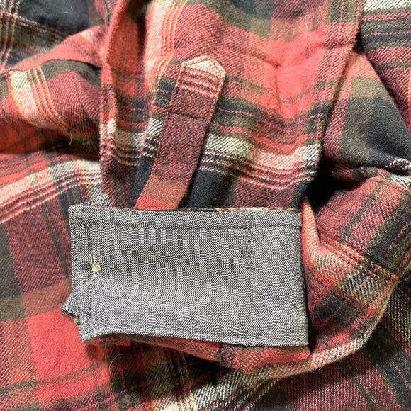 Legendary Whitetails Women’s Size Medium Plaid Flannel Shirt Red/Black Flip Cuff - Picture 5 of 14